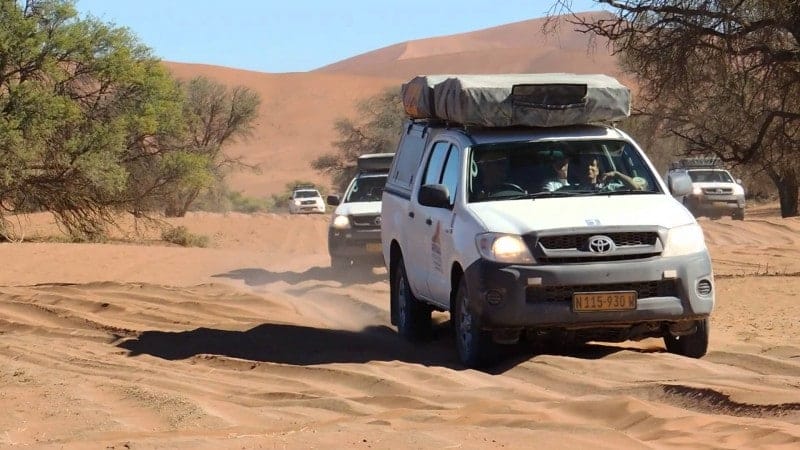 4x4 driving in Namibia