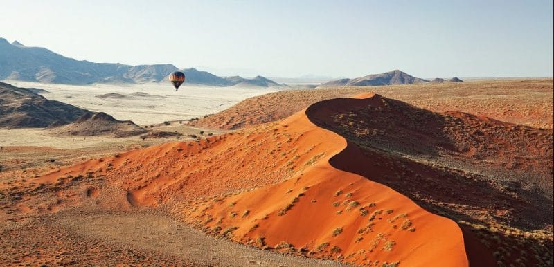 hot air balloon trips namibia
