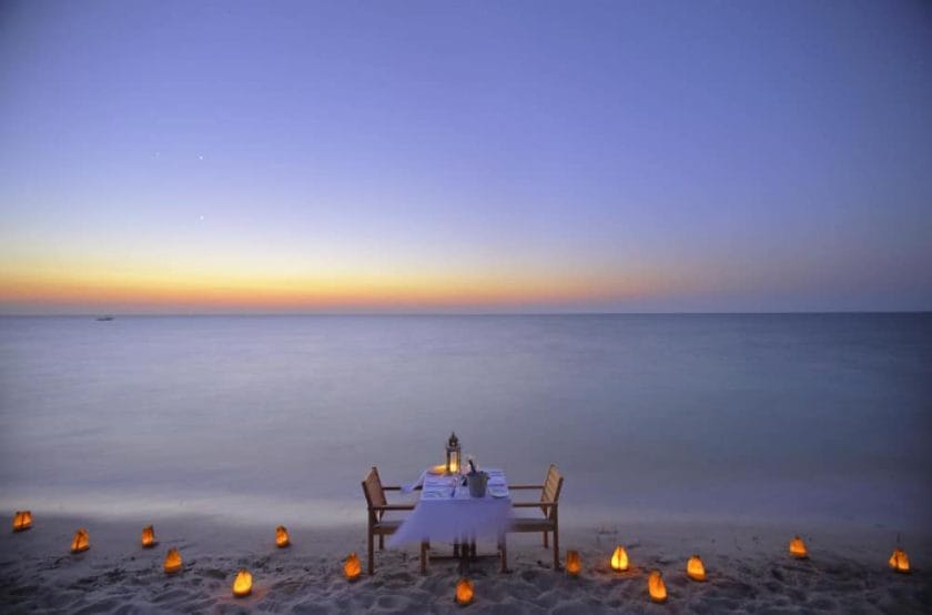 mozambique honeymoon azura benguerra island beach dining